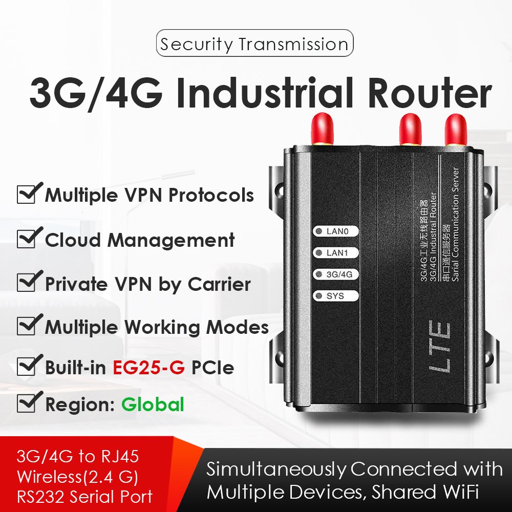 EXVIST EG25-G Mini PCIe 4G/3G LTE Industrial WiFi Router with SIM Card Slot 2.4G 300M W New Global Version VPN VPDN PPTP L2TP